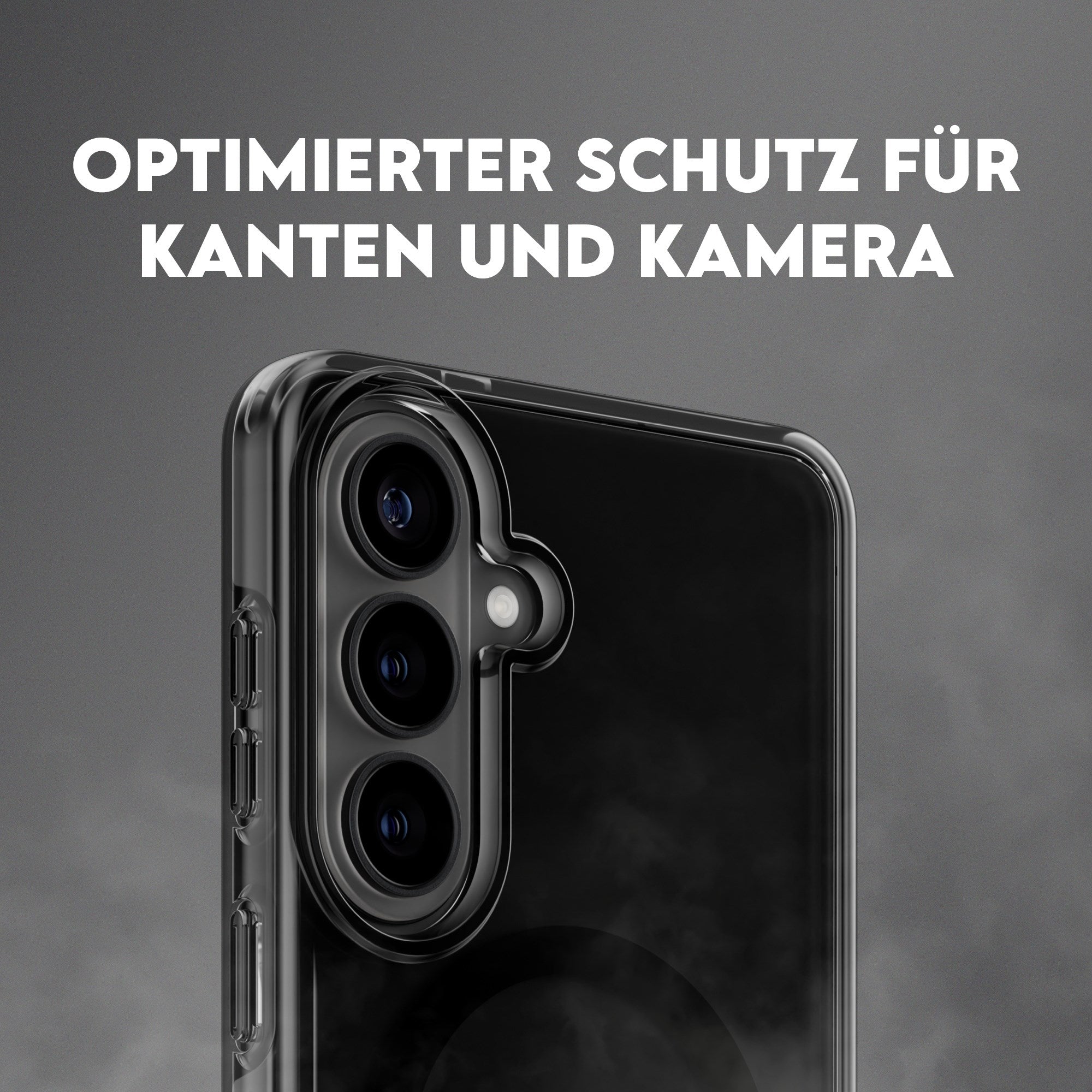 CARE™ by PanzerGlass® Urban Explorer Case Smokey m. Schwarz Qi Samsung Galaxy S26+